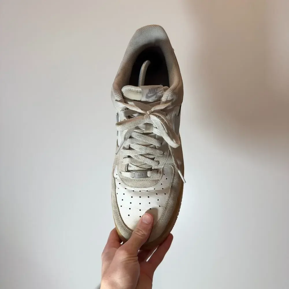Nike Air Force 1 '07 LV8 Mens Size 13 Phantom Smoke Gray Gum Leather Sneakers